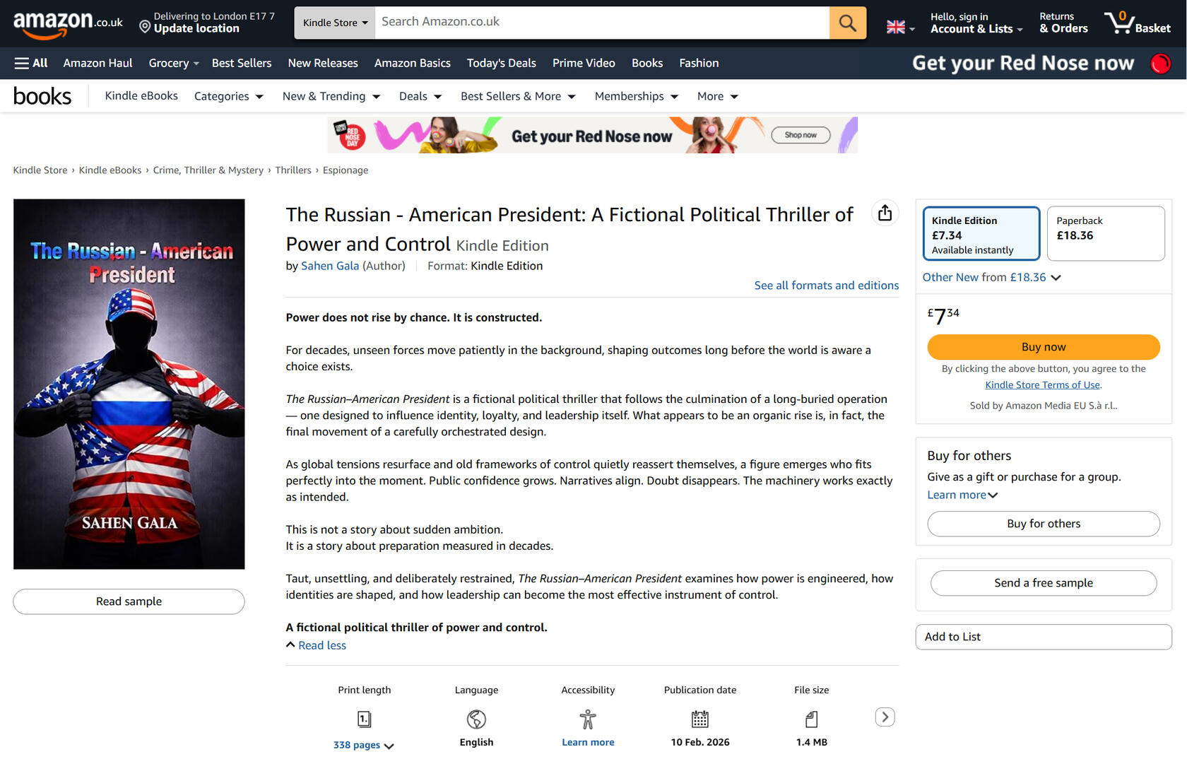 Buy the Book "The Russian - American President" on Amazon